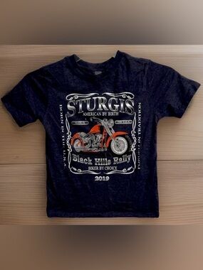 Monag Sturgis youth small Tshirt Black Hills Rally Biker Motorcycle 2019